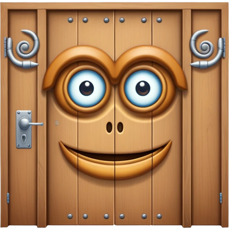 UNA PUERTA CON BRAZOS Y OJOS emoji