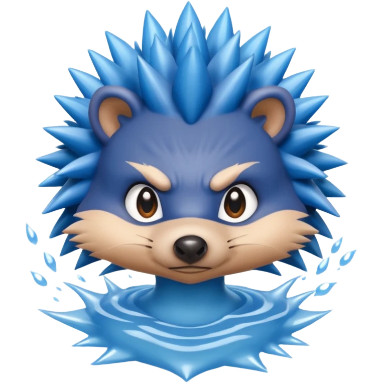 water bender hedgehog warrior emoji