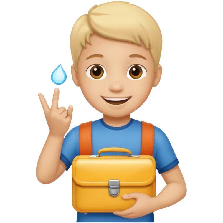child with lunchbox emoji