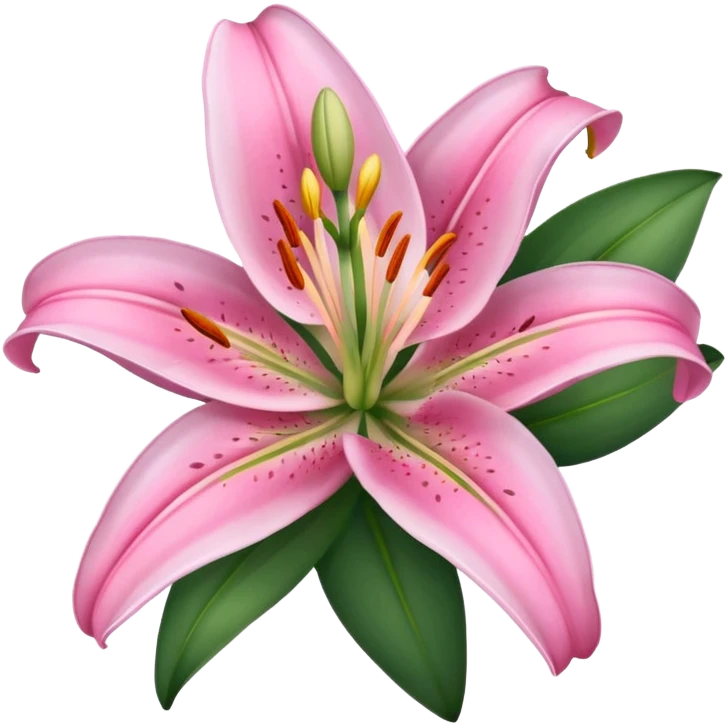 Aesthetic pink lily emoji