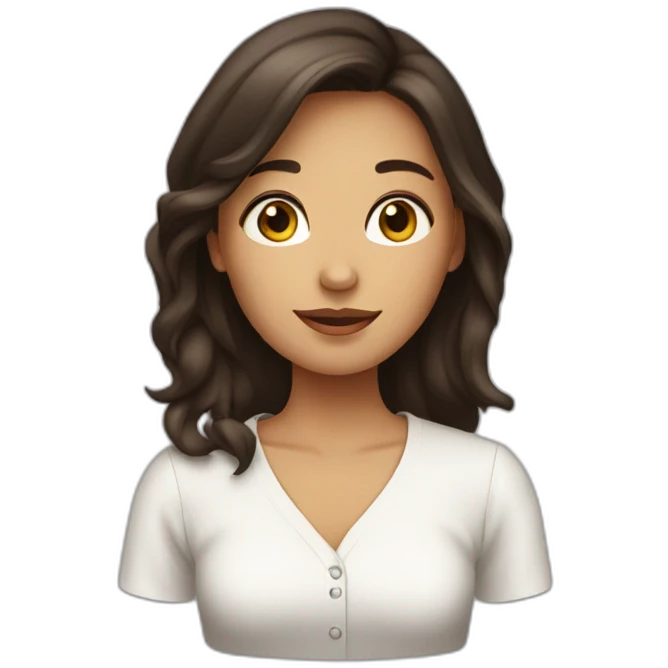 Fille brune emoji