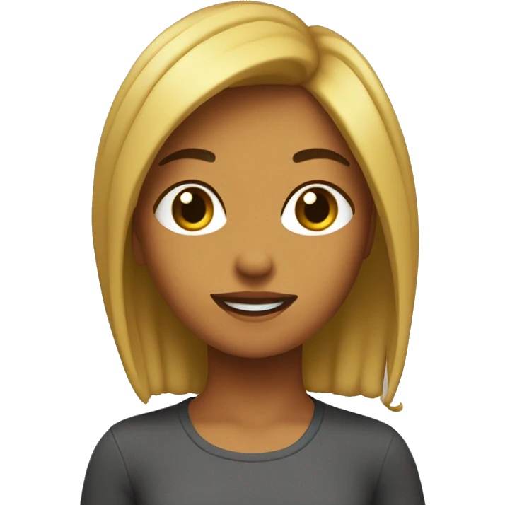 Chica con pelo castaño  emoji