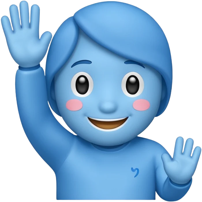 Un huggy wuggy saludando emoji