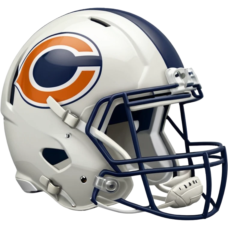 Washington commanders, football helmet facing Chicago Bears football helmet emoji