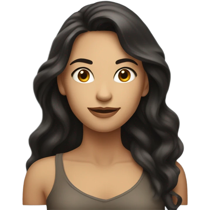 Attractive woman with long dark hair emoji
