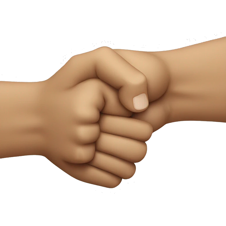 Two fists bumping together palm up friends  emoji