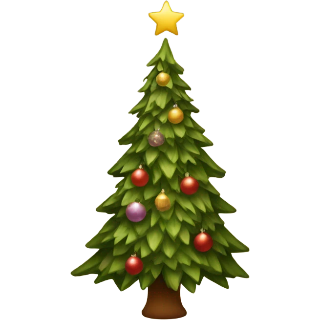 Christmas tree brown emoji