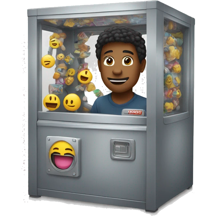 a person inside a toy machine emoji
