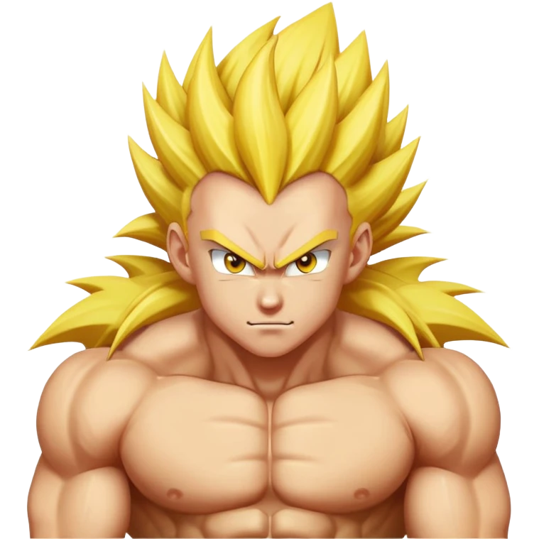 super saiyan with spiky yellow hair emoji