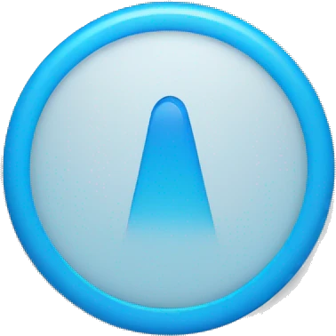 Blue circle with right middle emoji