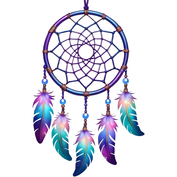 Iridescent nebula Dreamcatcher-suncatcher emoji