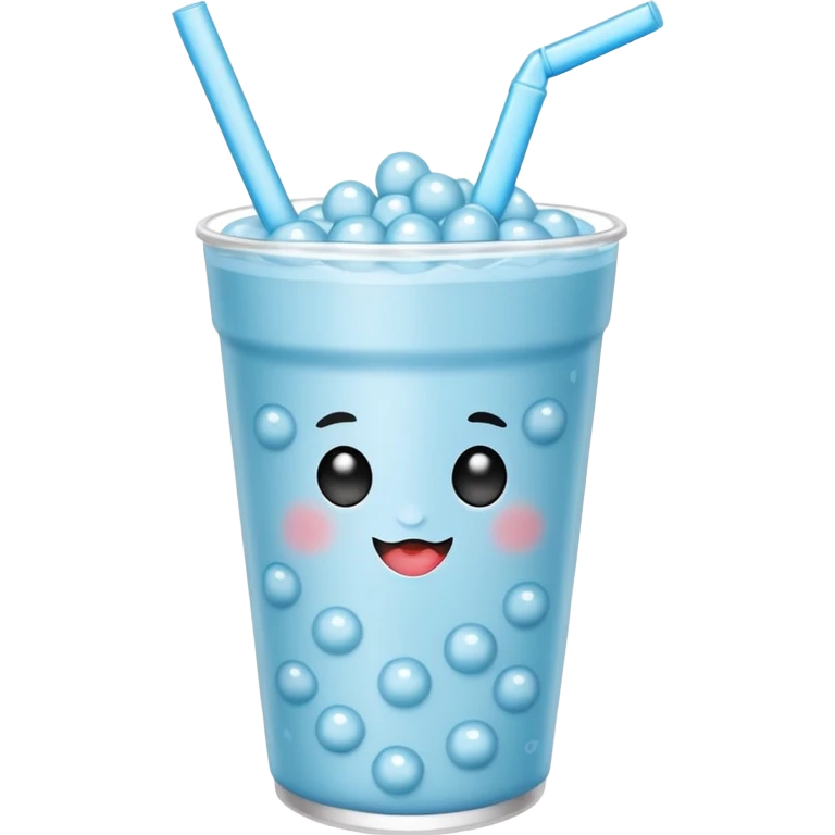 Light blue boba drink emoji