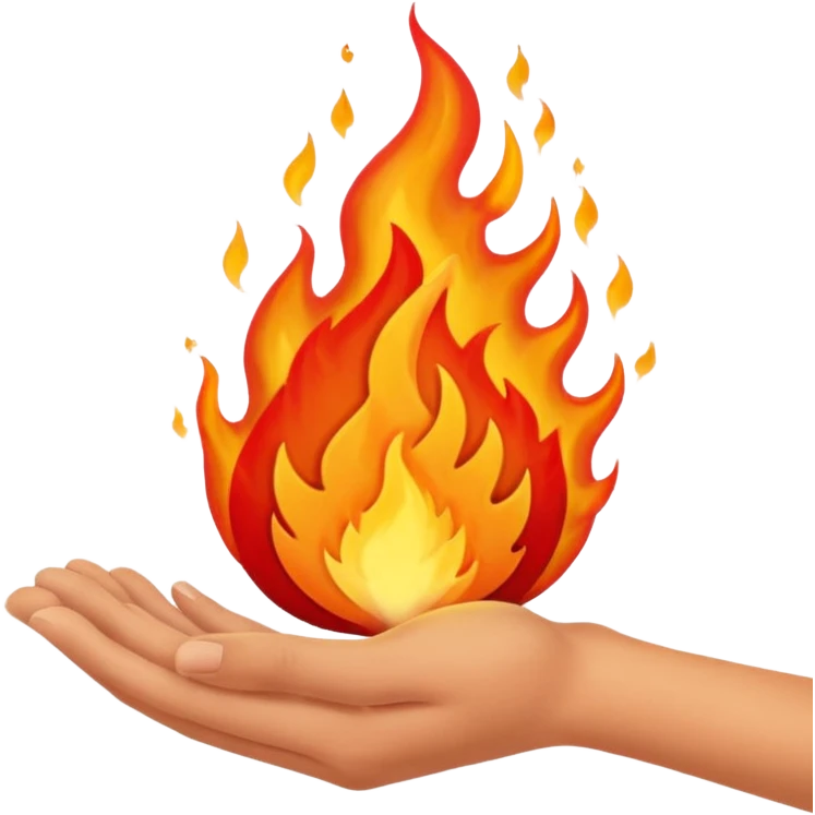 hand puts out fire emoji