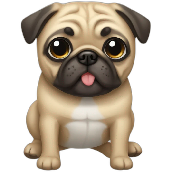 Perro-pug-duerme emoji