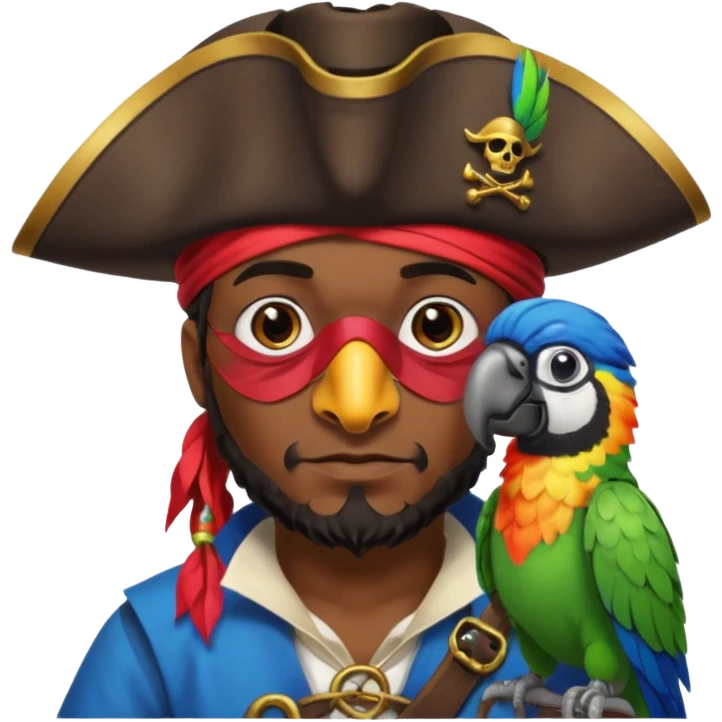 pirate and parrot emoji