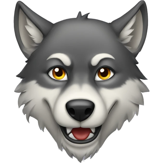 Wolf smirking  emoji