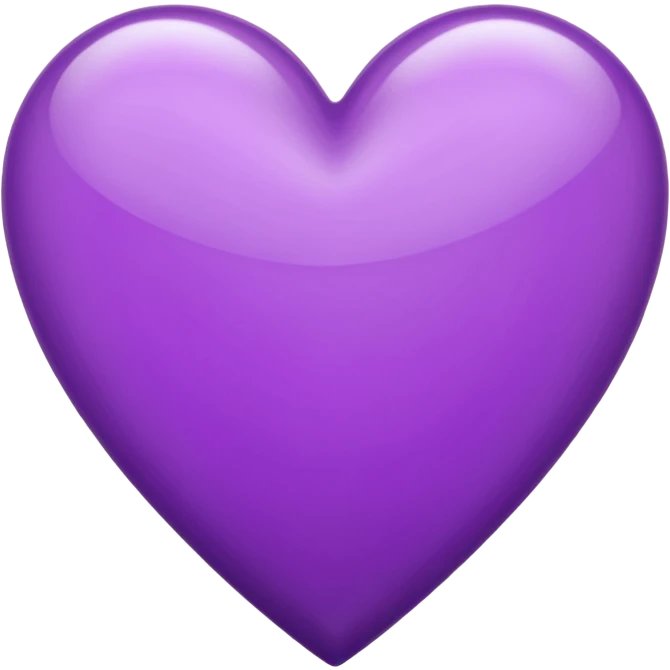 IOS's love letter emoji but with a purple heart instead of a red heart, closed emoji