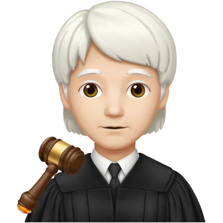 Judge with white wig and gavel emoji