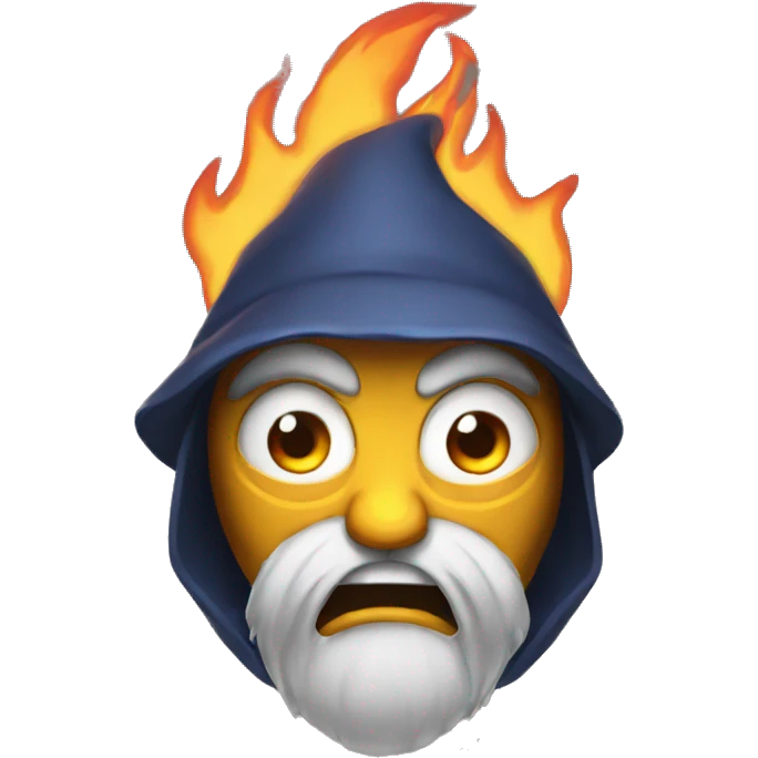 wizards face angry with fire eyes emoji