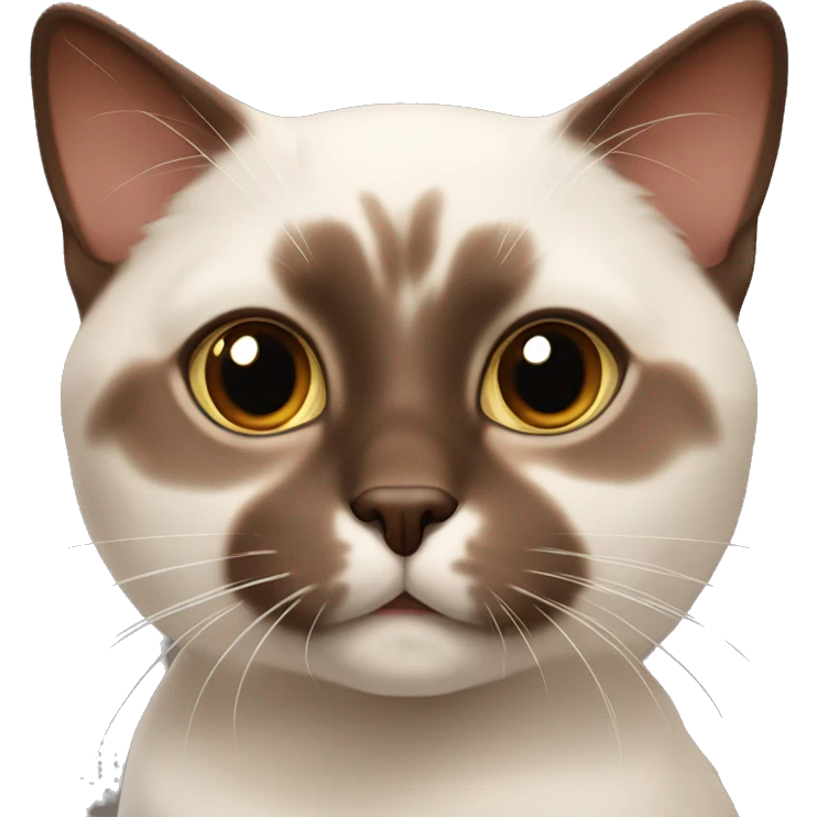 Britsh short hair chocolate point cat emoji