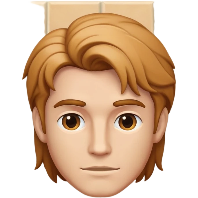 Uomo con capelli a forma di tegola emoji