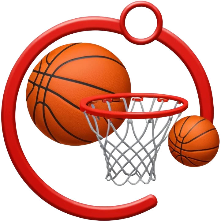 traffic sign style emoji prohibiting playing basketball emoji