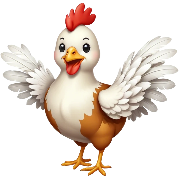 Happy chicken emoji