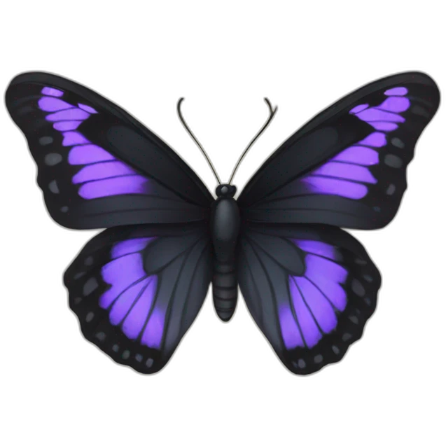 Black butterfly emoji
