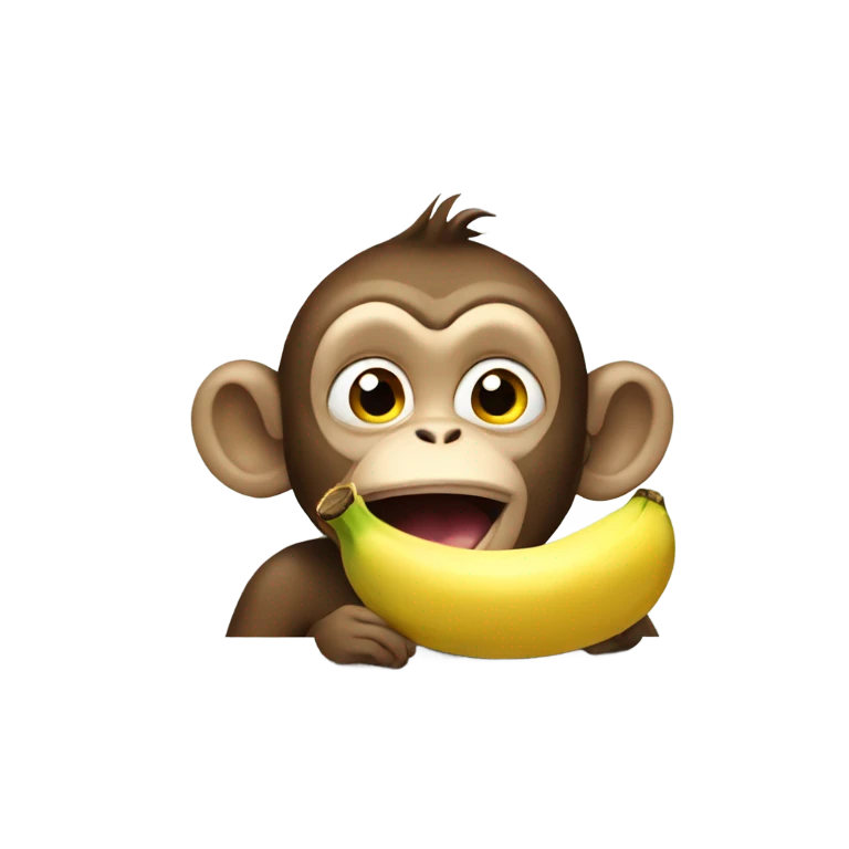 monkey eating banana emoji
