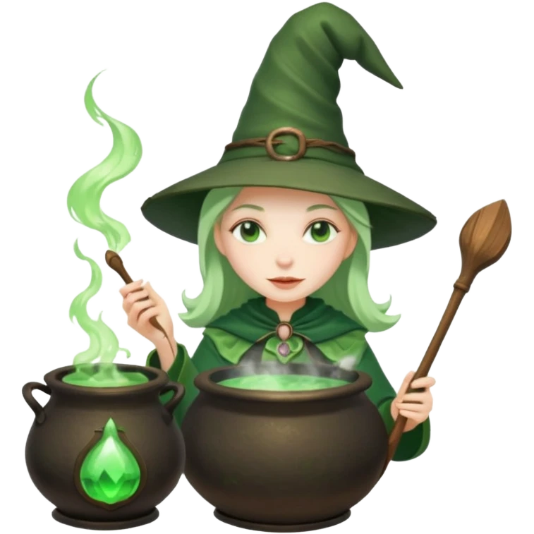 green witch cooking potion emoji