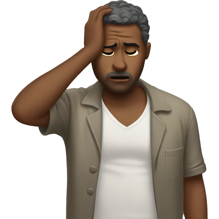 man scratches his head thoughtfully emoji