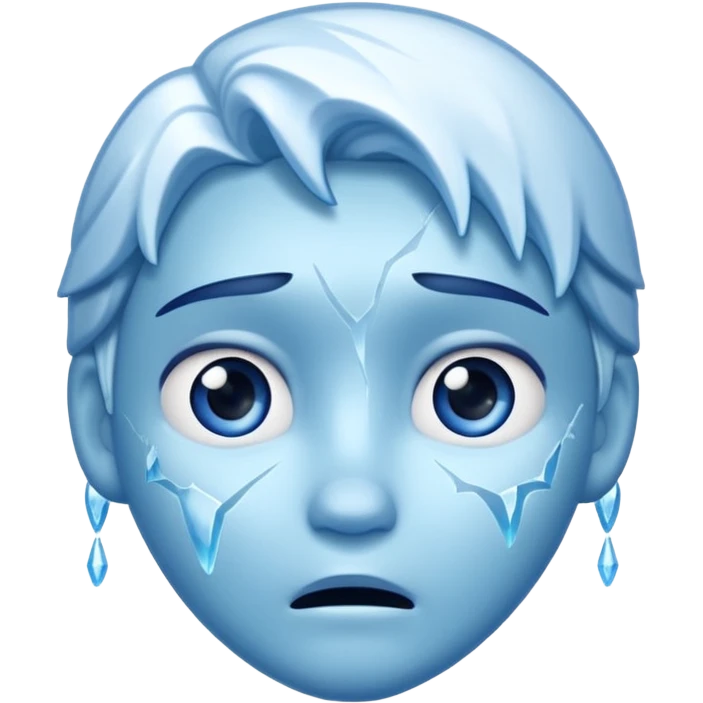 Frozen icy distraught iOs emoji emoji