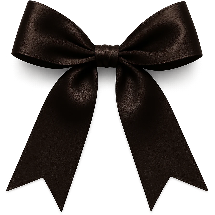 brown goth bow remove background emoji
