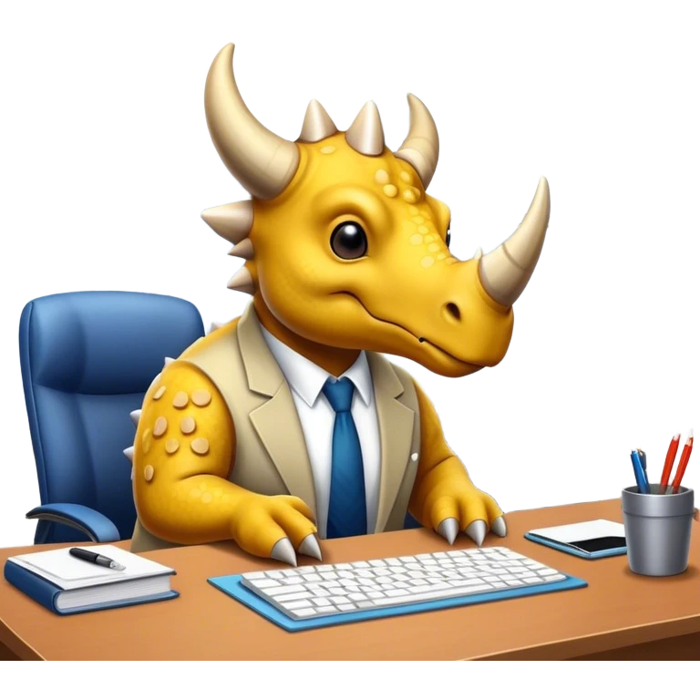 office triceratops emoji