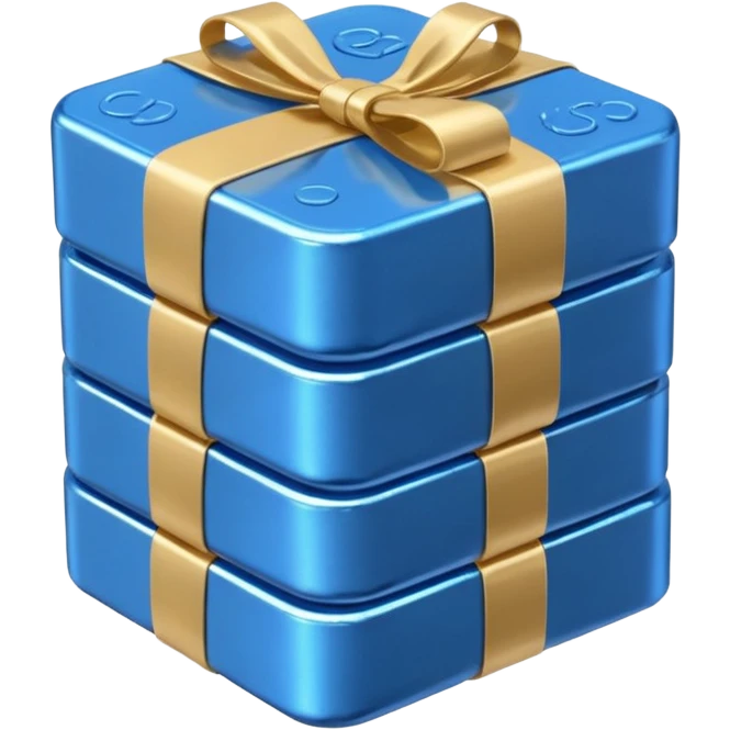 blue coins credit in a package emoji