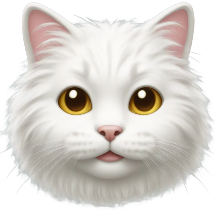 cute cat with white fur emoji