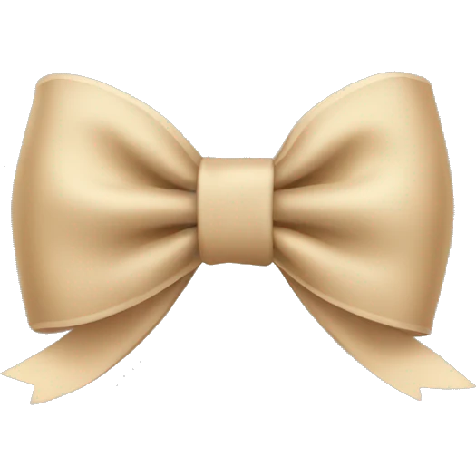 A beige bow  emoji
