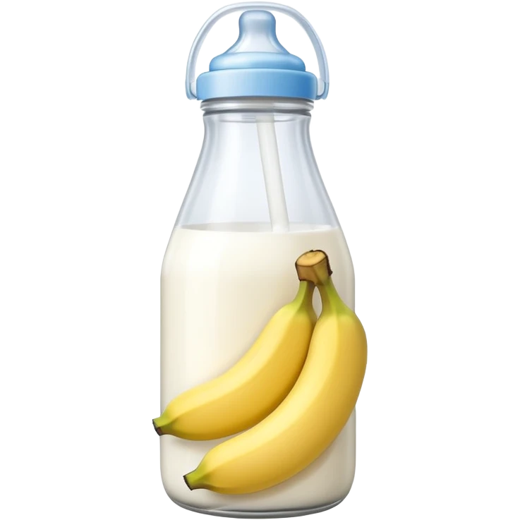 baby Milk bottle with banana tag emoji