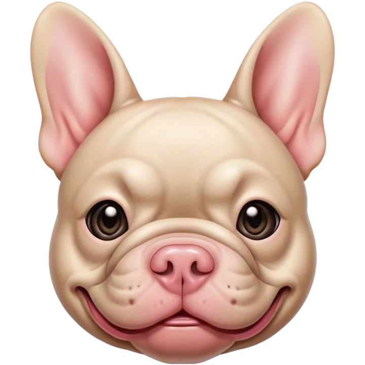 French bulldog combined with a pig emoji