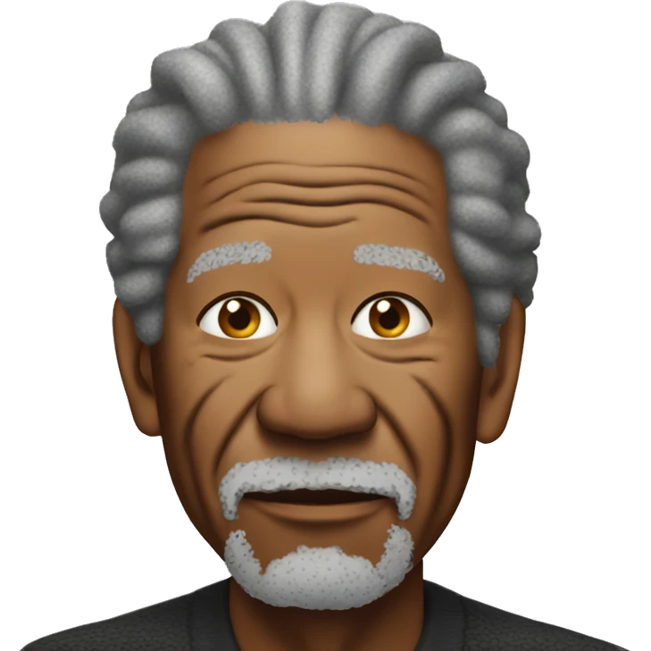 Morgan Freeman looks down sadly emoji