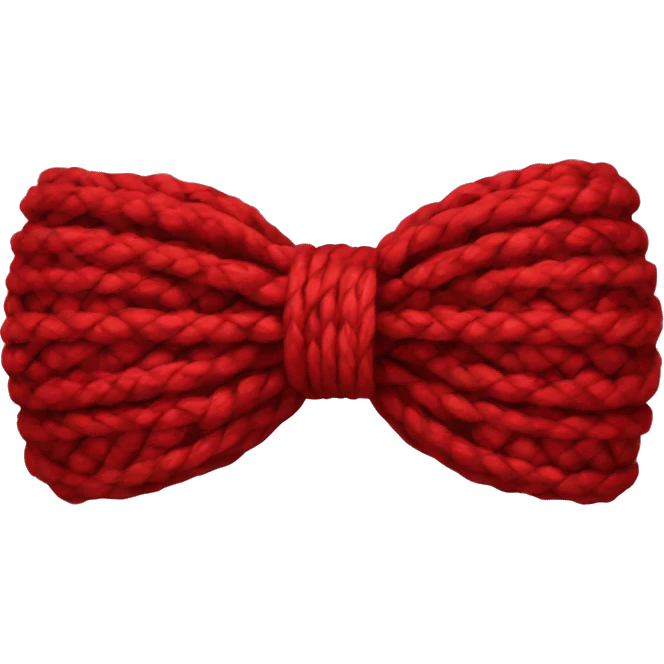 bow from yarn red emoji