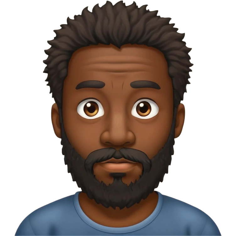heavy black guy with nose stud and scraggly beard emoji