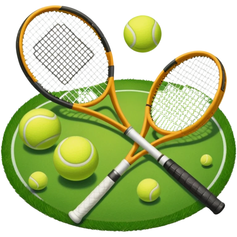 tennis rackets court and ball emoji