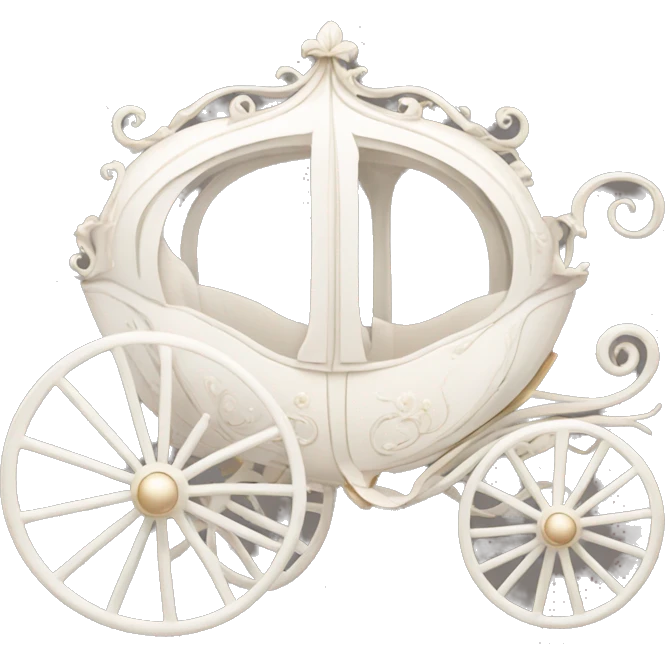 white Vintage pretty Princess carriage  emoji
