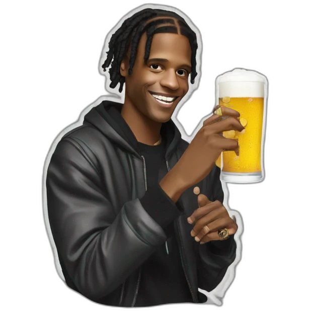 Asap rocky drink beer emoji