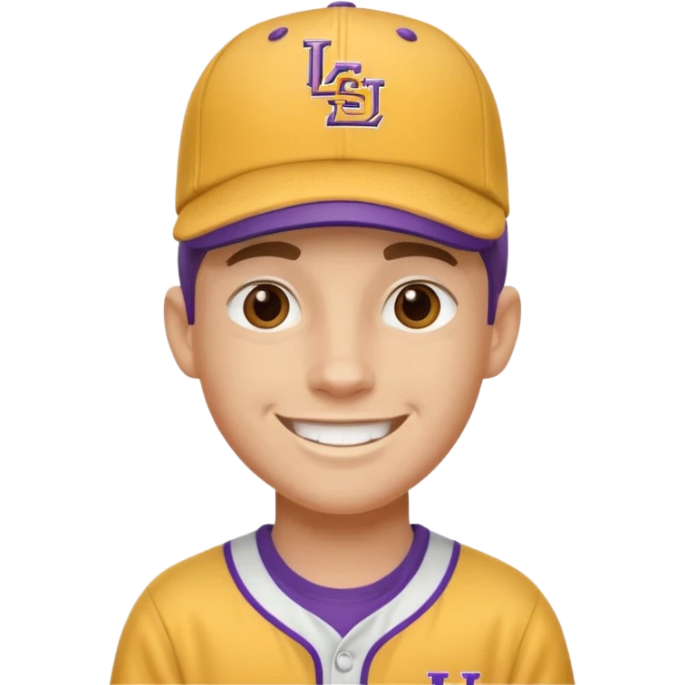 LSU white boy baseball emoji face emoji