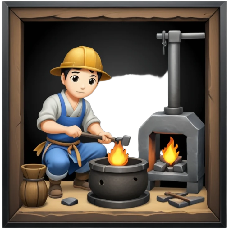 A Japanese blacksmith forge emoji