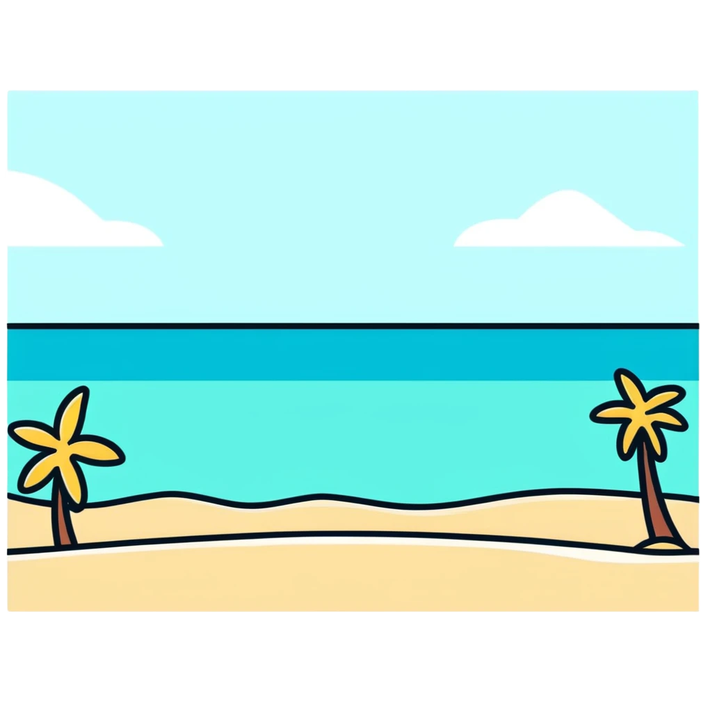 football on a beautiful beach with waves emoji