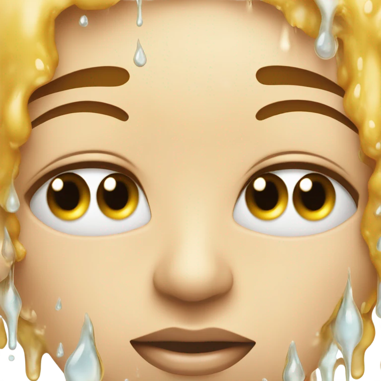 Face covered in liquid emoji