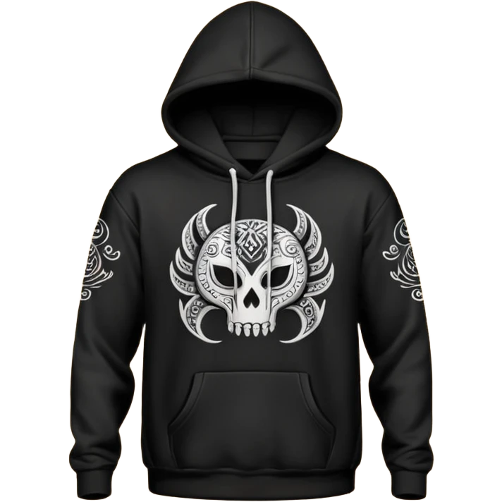 Tattooed hoodie emoji
